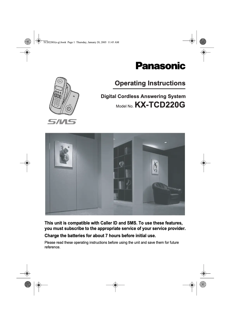 Page 1 of the manual User Manual Panasonic KX-TCD220G
