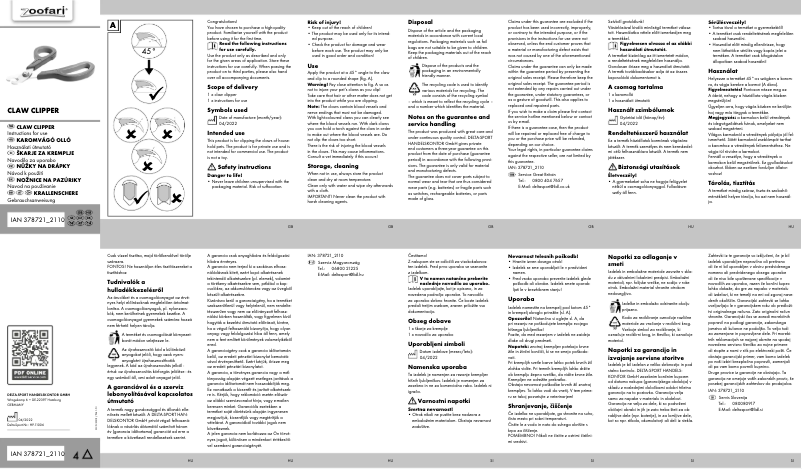 First page image of the manual for IAN 378721