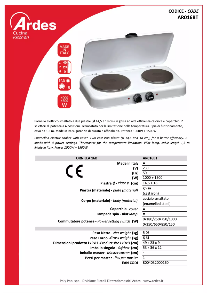 Page 1 de la notice Manuel utilisateur Ardes AR016BT