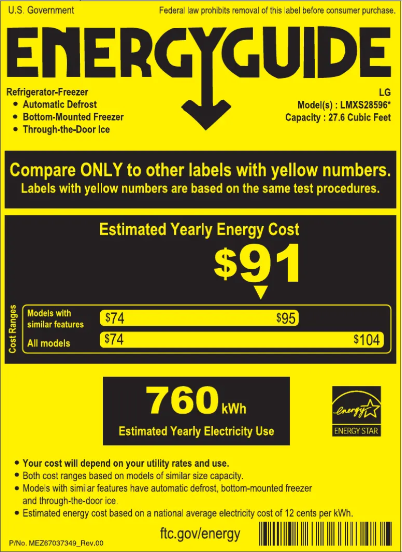 First page image of the manual for LFXS30726S