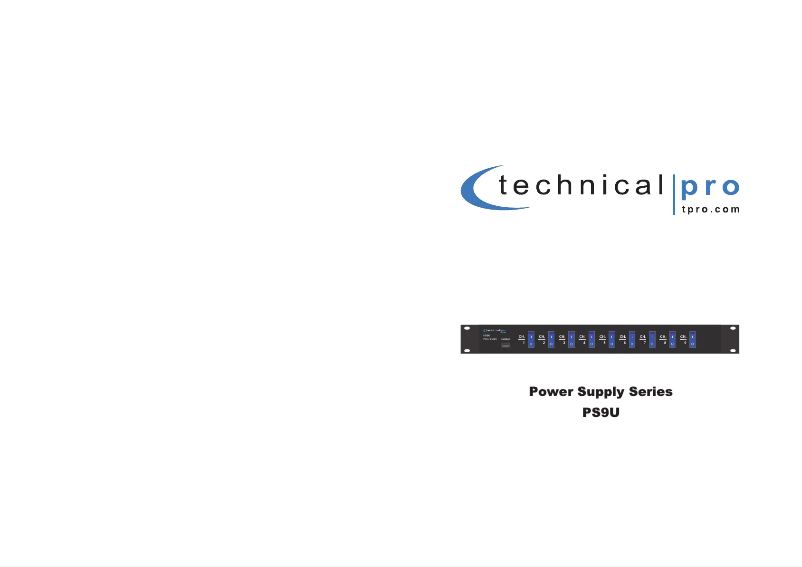 Page 1 of the manual User Manual Technical Pro PS9U