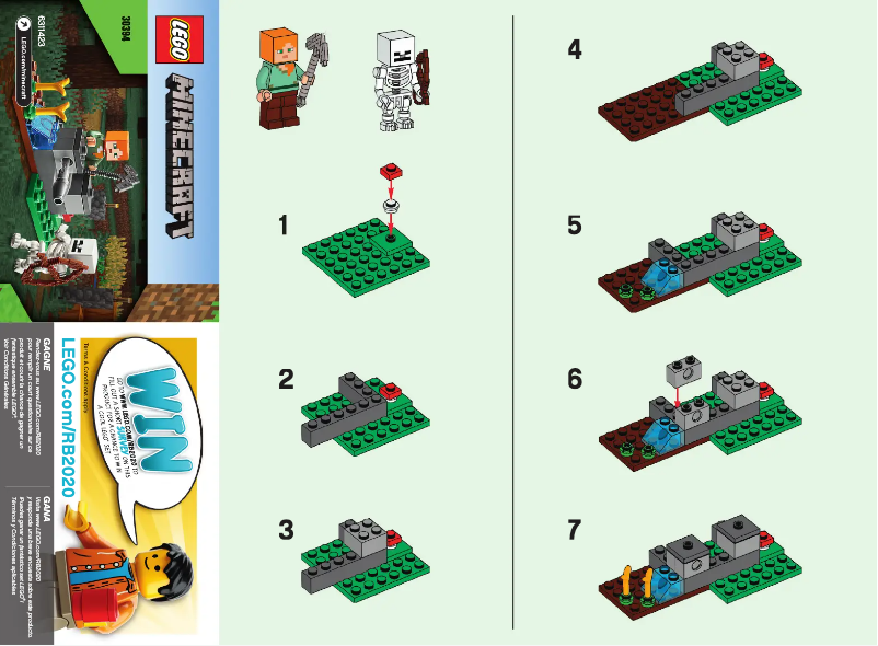 Page 1 de la notice Manuel utilisateur Lego Minecraft 30394