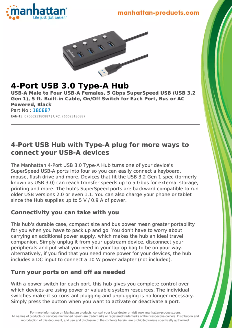 First page image of the manual for 180887