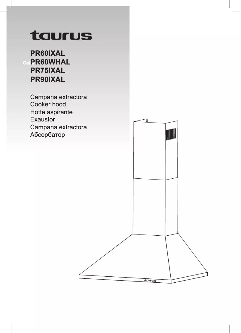 First page image of the manual for PR90IXAL