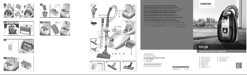Page 1 of the manual User Manual Siemens VSQ8PET