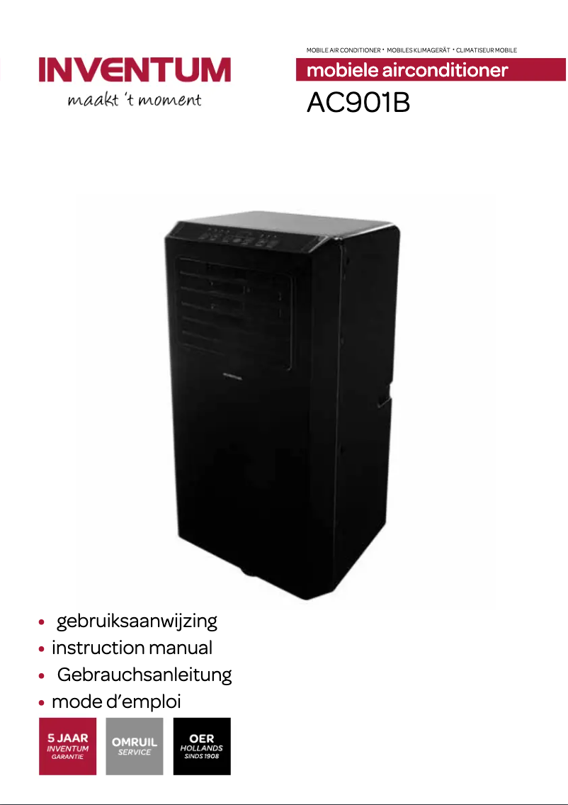 First page image of the manual for AC901B