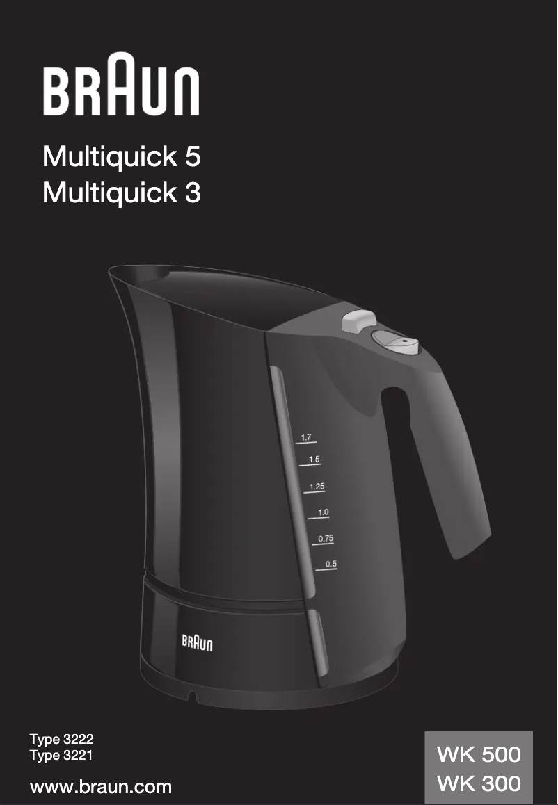 Page 1 of the manual User Manual Braun Multiquick 5 WK 500