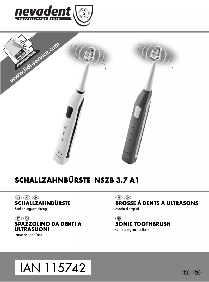 Page 1 of the manual User Manual Nevadent NSZB 3.7 A1