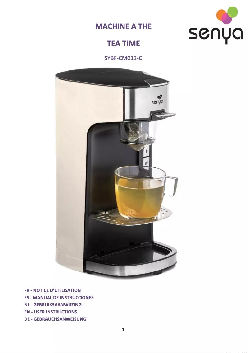 First page image of the manual for Tea Time SYBF-CM013