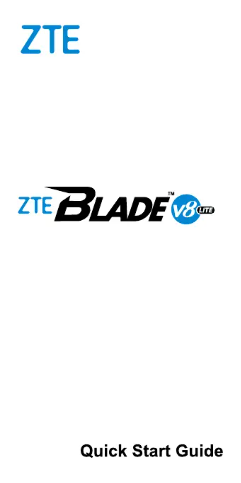 Page 1 of the manual User Manual ZTE Blade V8