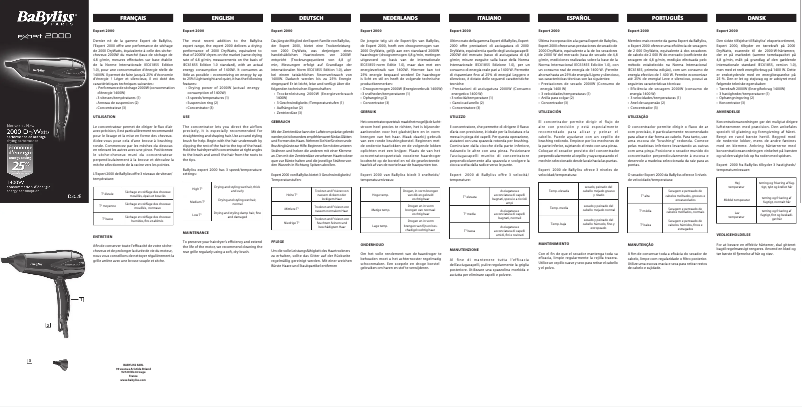 Page 1 of the manual User Manual BaByliss D302E