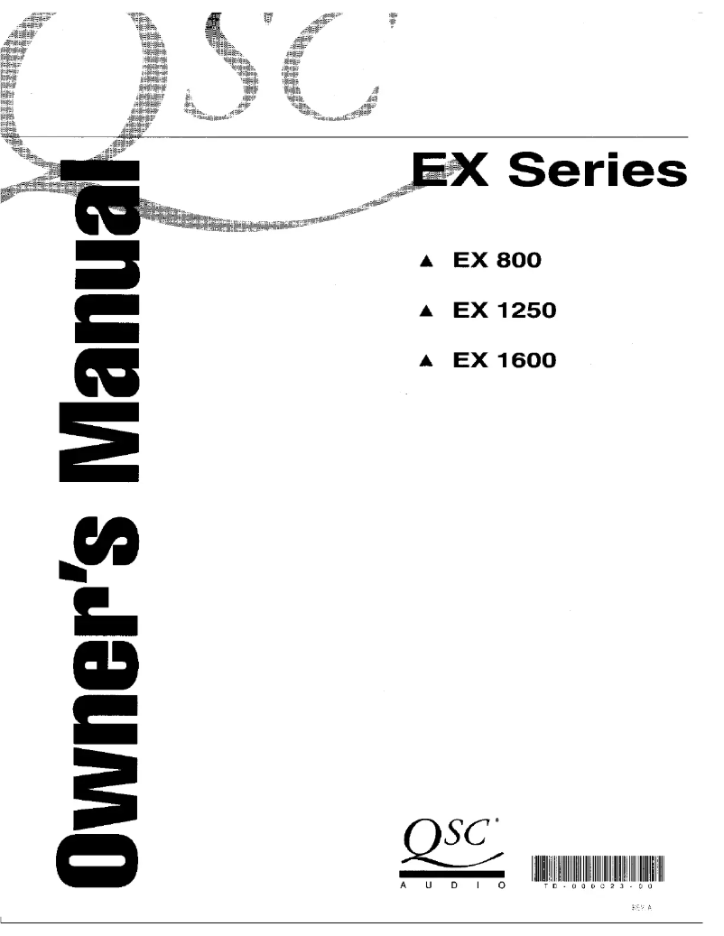 First page image of the manual for EX800