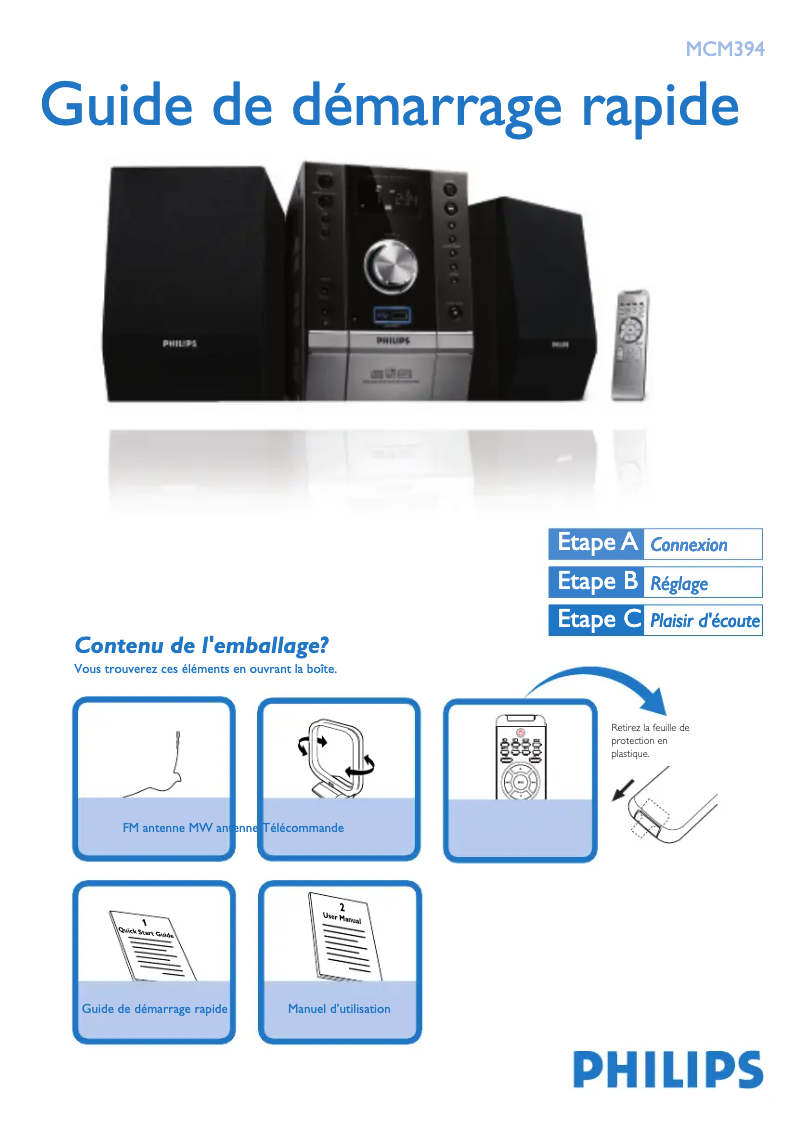 First page image of the manual for MCM394