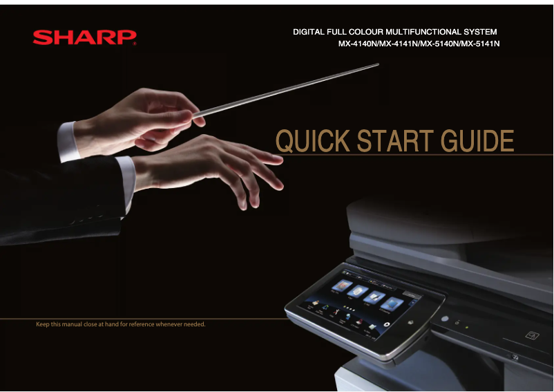 Page 1 of the manual User Manual Sharp MX-4141N