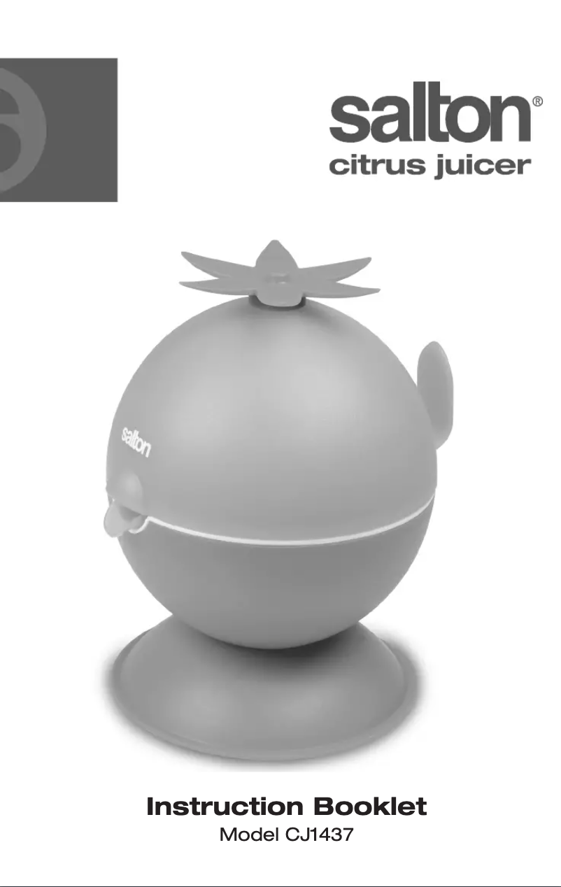 Page 1 of the manual User Manual Salton CJ1437