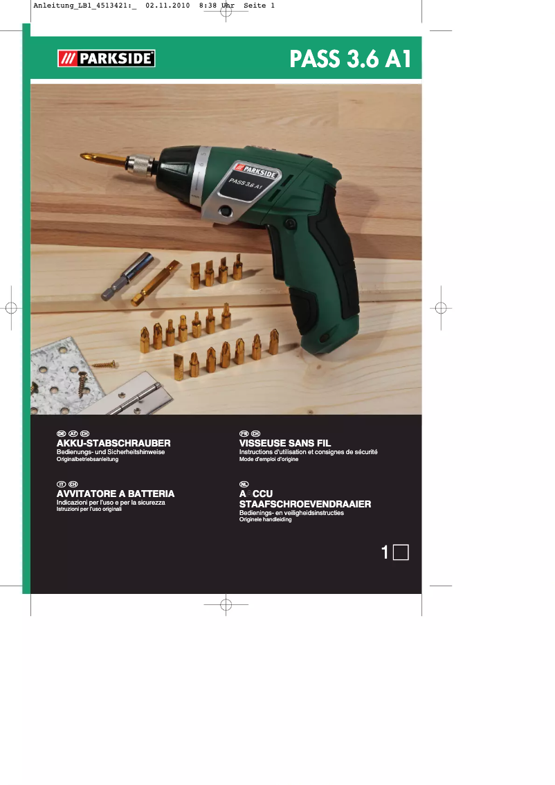 First page image of the manual for PASS 3.6 A1