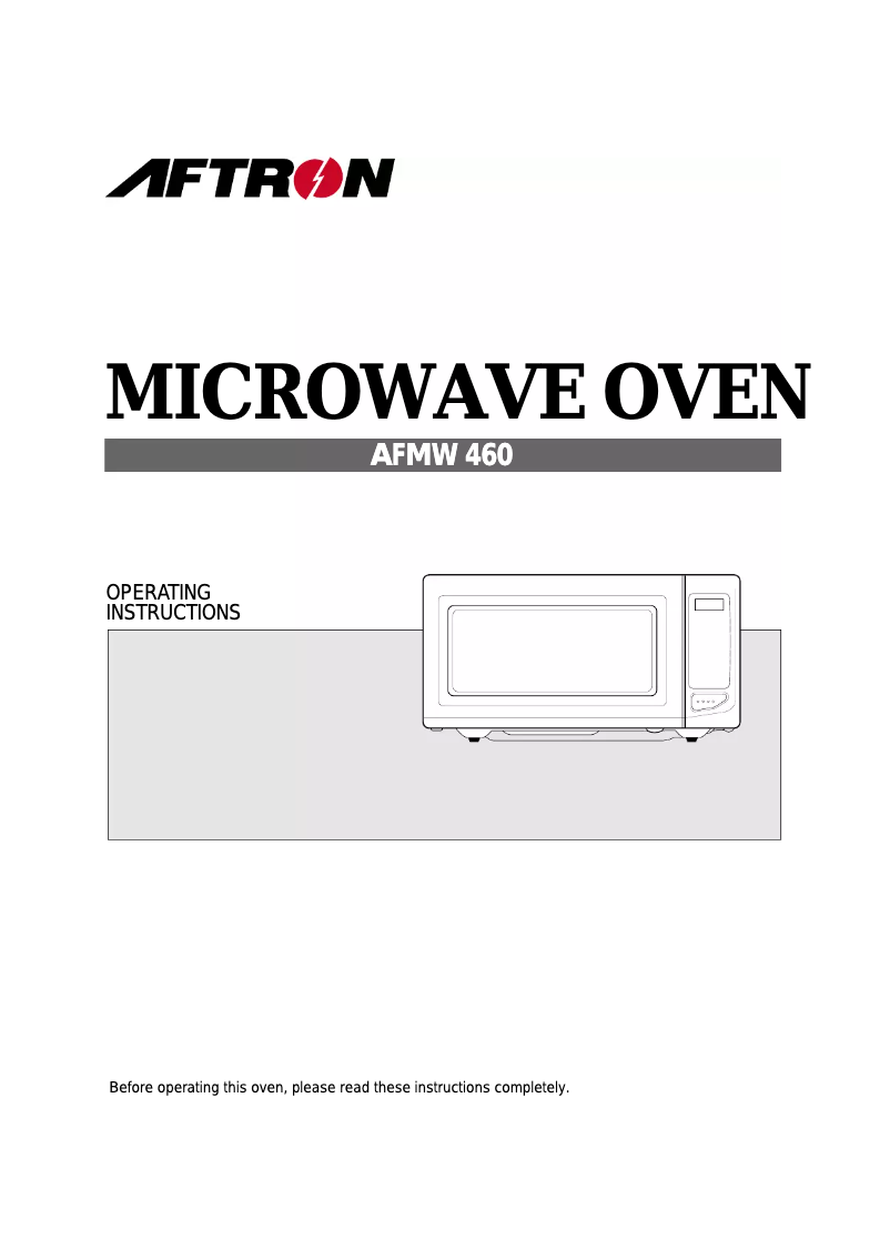 Page 1 of the manual User Manual Aftron AFMW 460