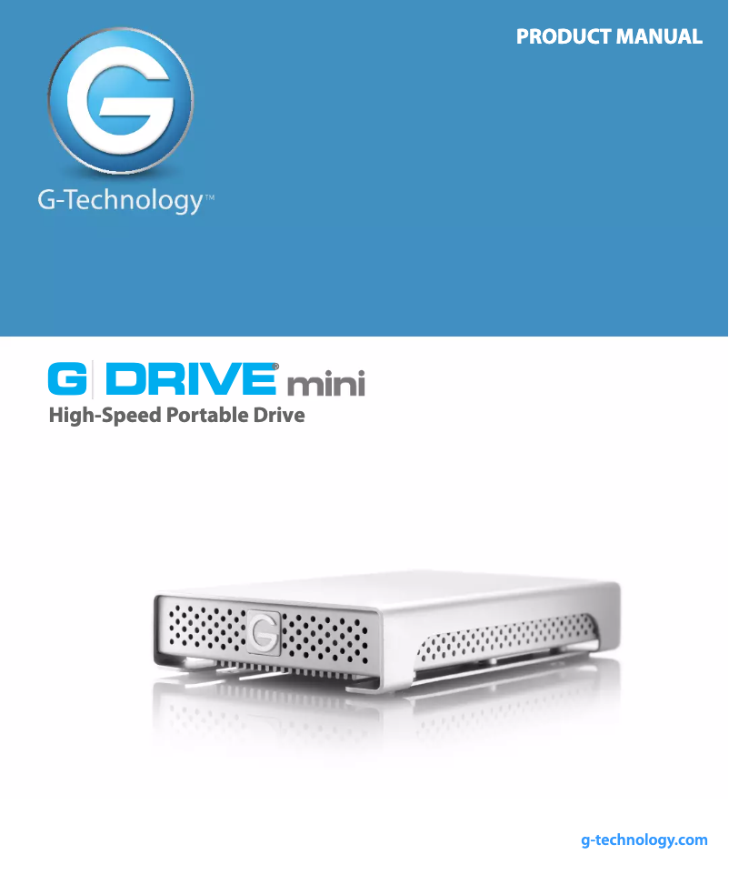First page image of the manual for G-Drive mini