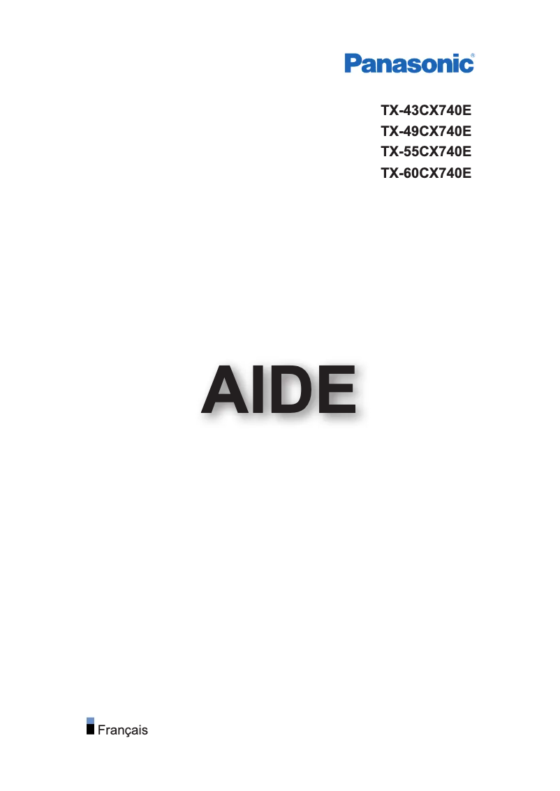 Page 1 of the manual User Manual Panasonic Viera TX-60CX740E