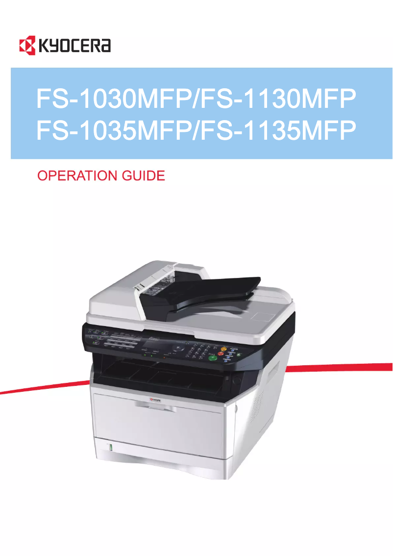 Page 1 of the manual User Manual Kyocera FS-1135MFP