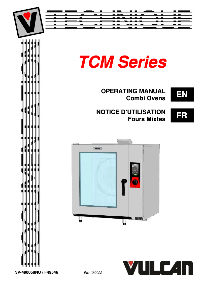 Page 1 of the manual User Manual Vulcan TCM-61E