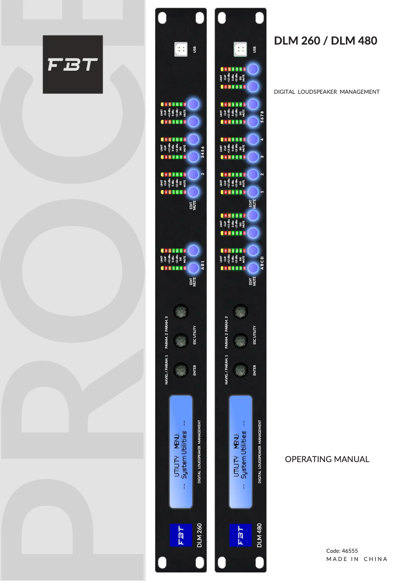 First page image of the manual for DLM 480