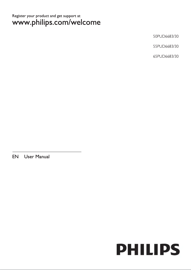 Page 1 of the manual User Manual Philips 65PUD6683