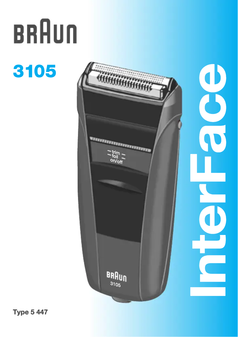 Page 1 of the manual User Manual Braun InterFace 3105