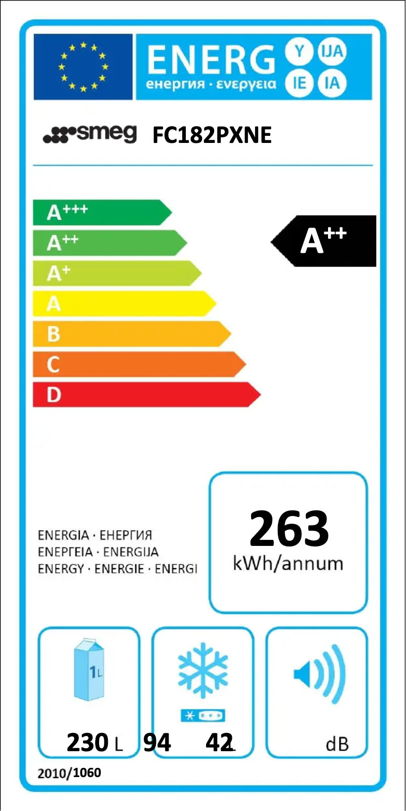 First page image of the manual for FC182PXNE