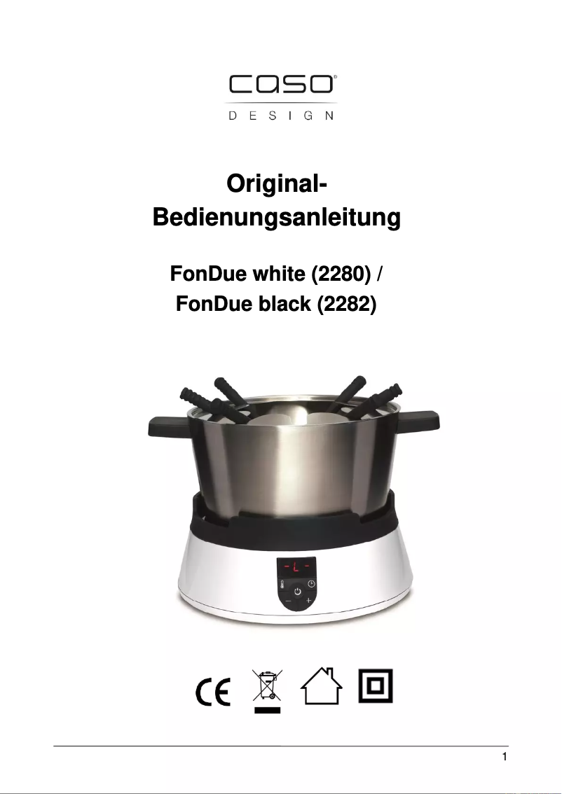 Page 1 of the manual User Manual Caso FonDue