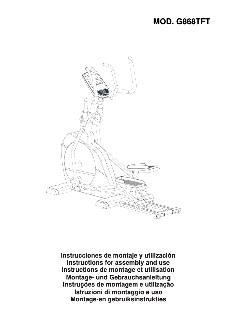 Page 1 of the manual User Manual BH Fitness FDC20 TFT G868TFT