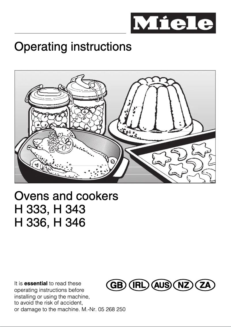 Page 1 of the manual User Manual Miele H 346