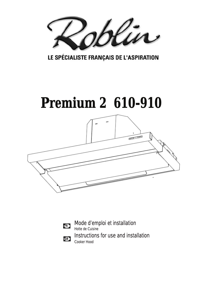 First page image of the manual for Premium 610