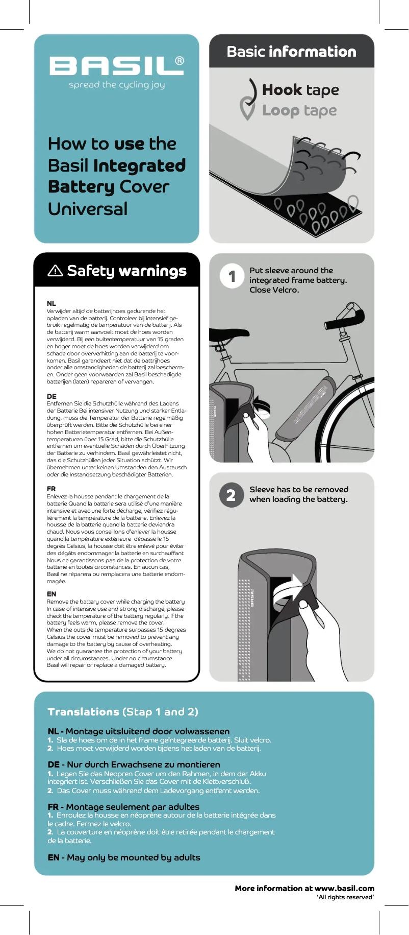 First page image of the manual for Integrated Battery Cover
