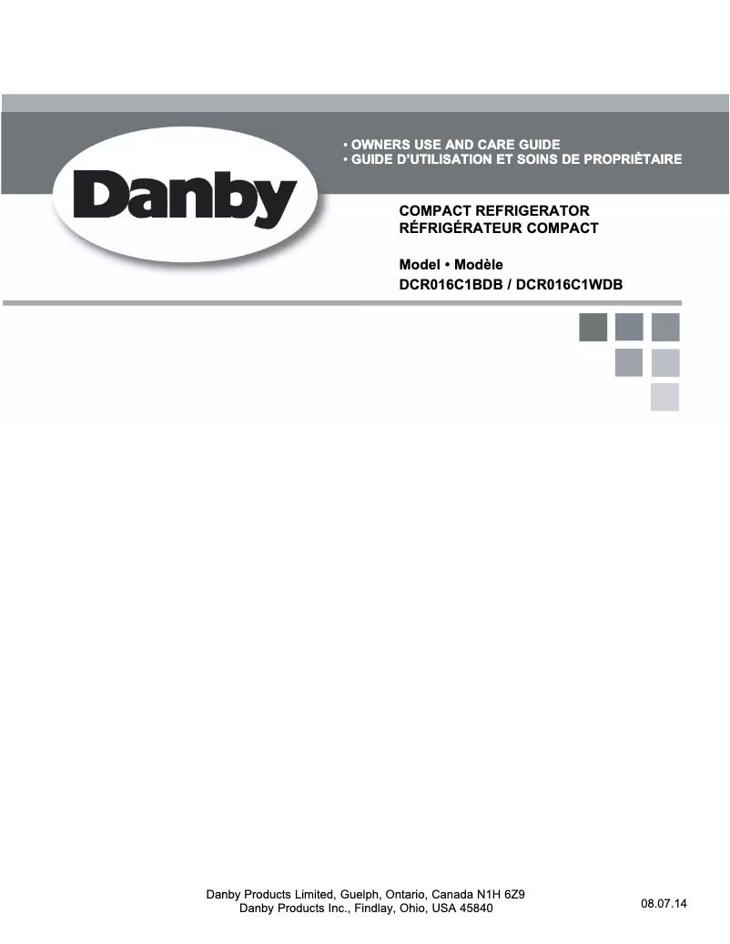 Page 1 of the manual User Manual Danby DCR016C1BDB