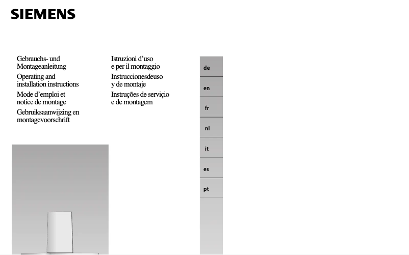 Page 1 of the manual User Manual Siemens LC757WA41