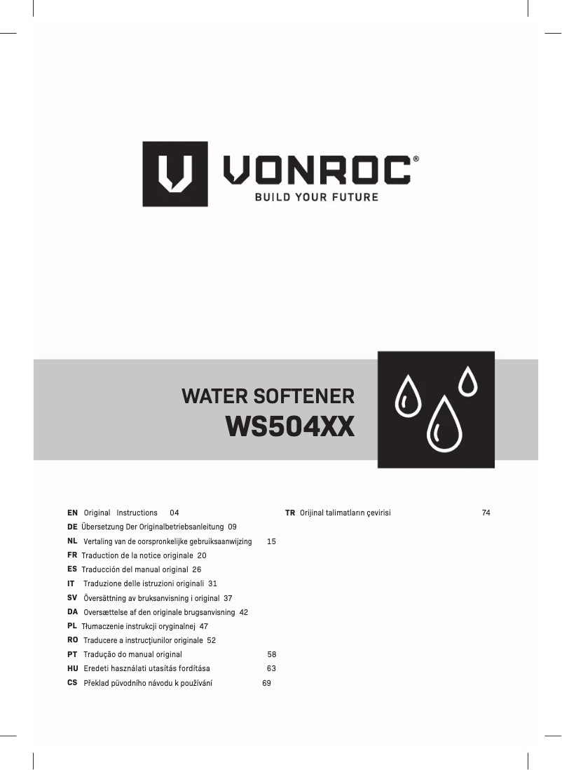 First page image of the manual for TB502XX
