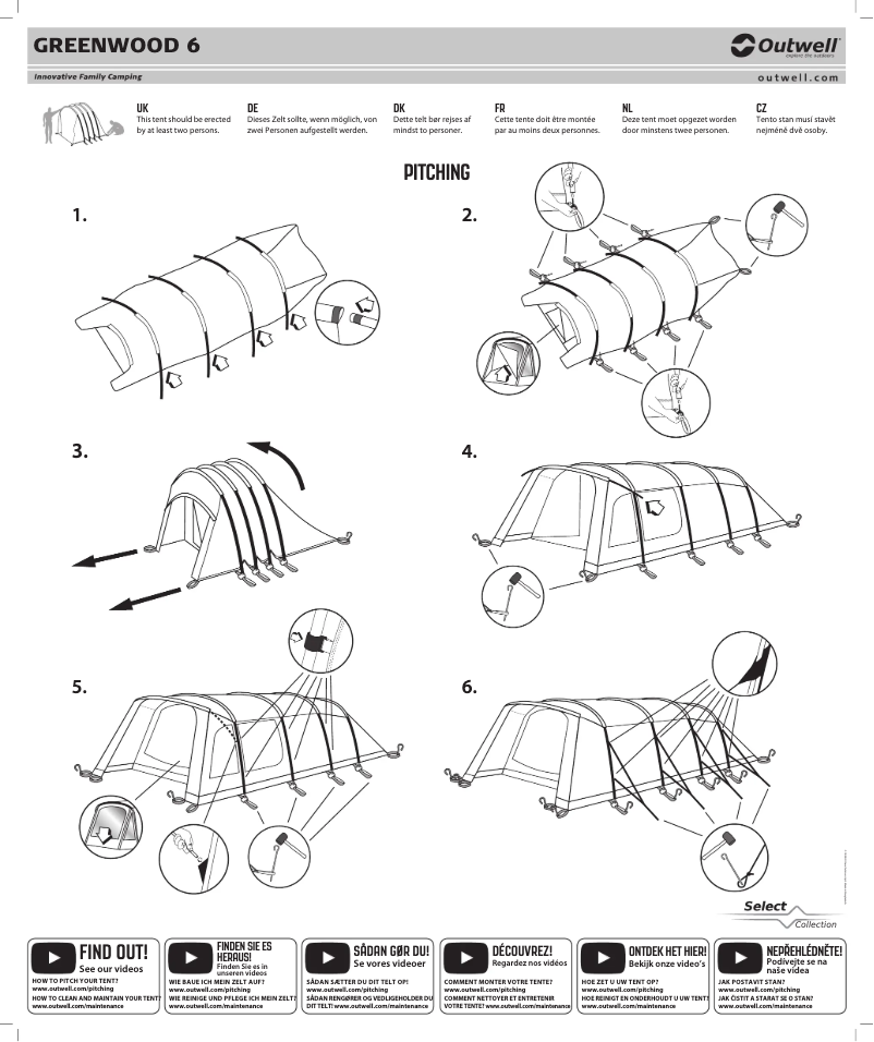 Page 1 of the manual User Manual Outwell Greenwood 6