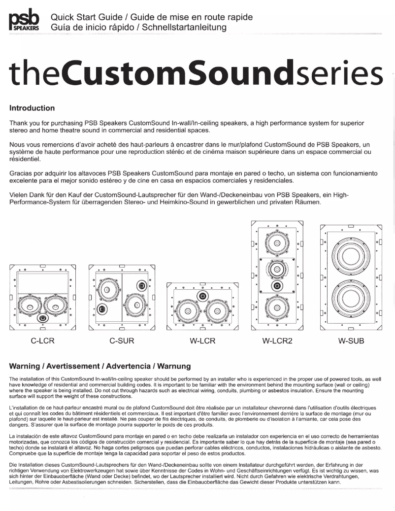 First page image of the manual for W-LCR2