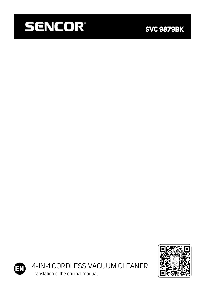 Page 1 de la notice Manuel utilisateur Sencor SVC 9879BK