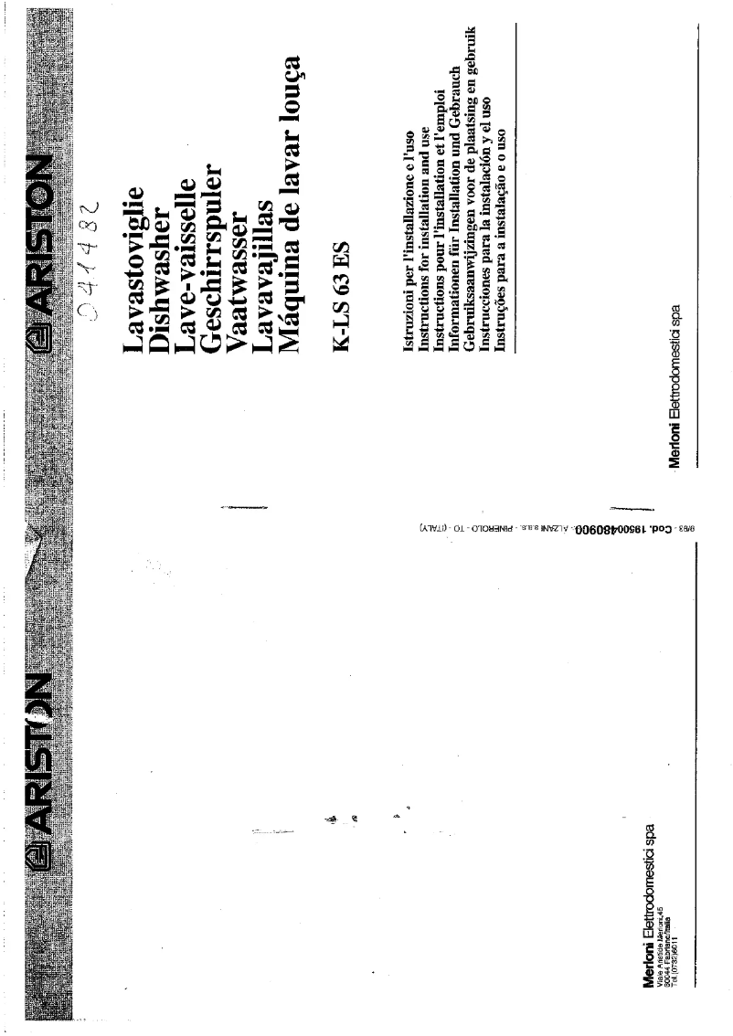First page image of the manual for KLS63