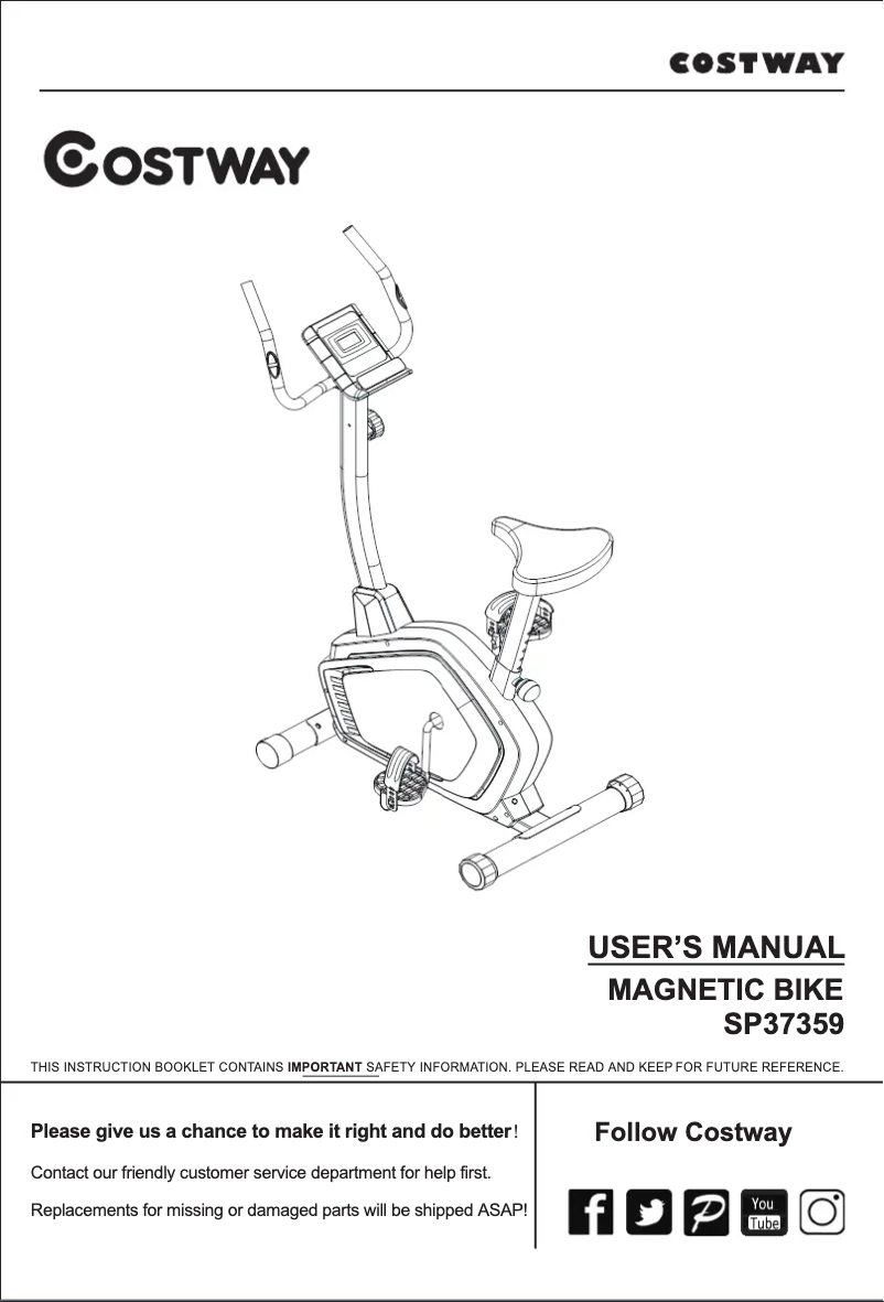 First page image of the manual for SP37359