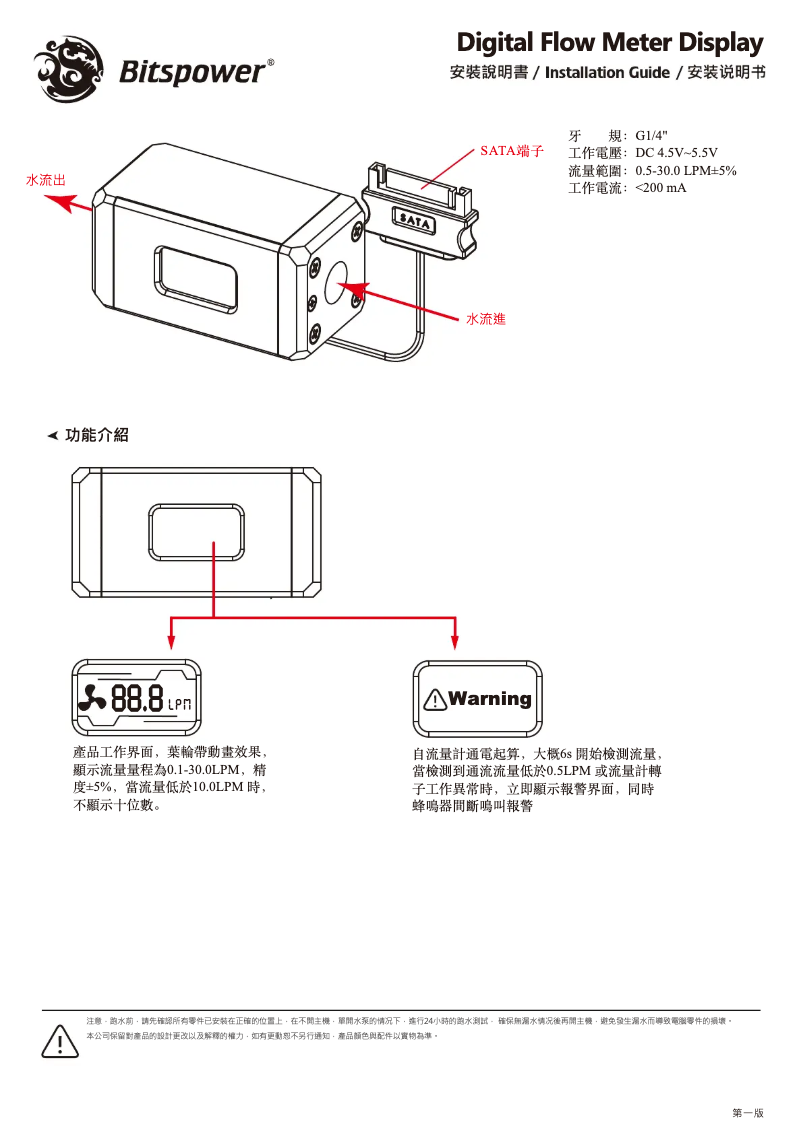 First page image of the manual for BP-FMD
