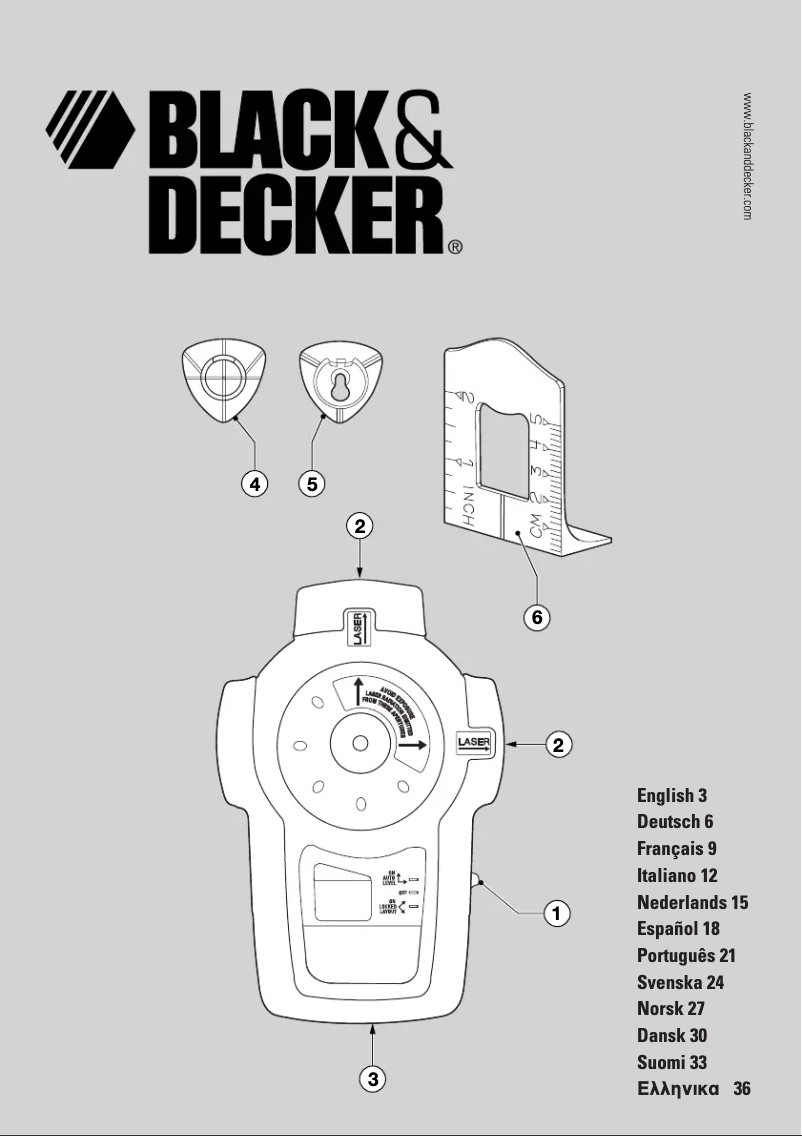 Page 1 of the manual User Manual Black & Decker LZR5