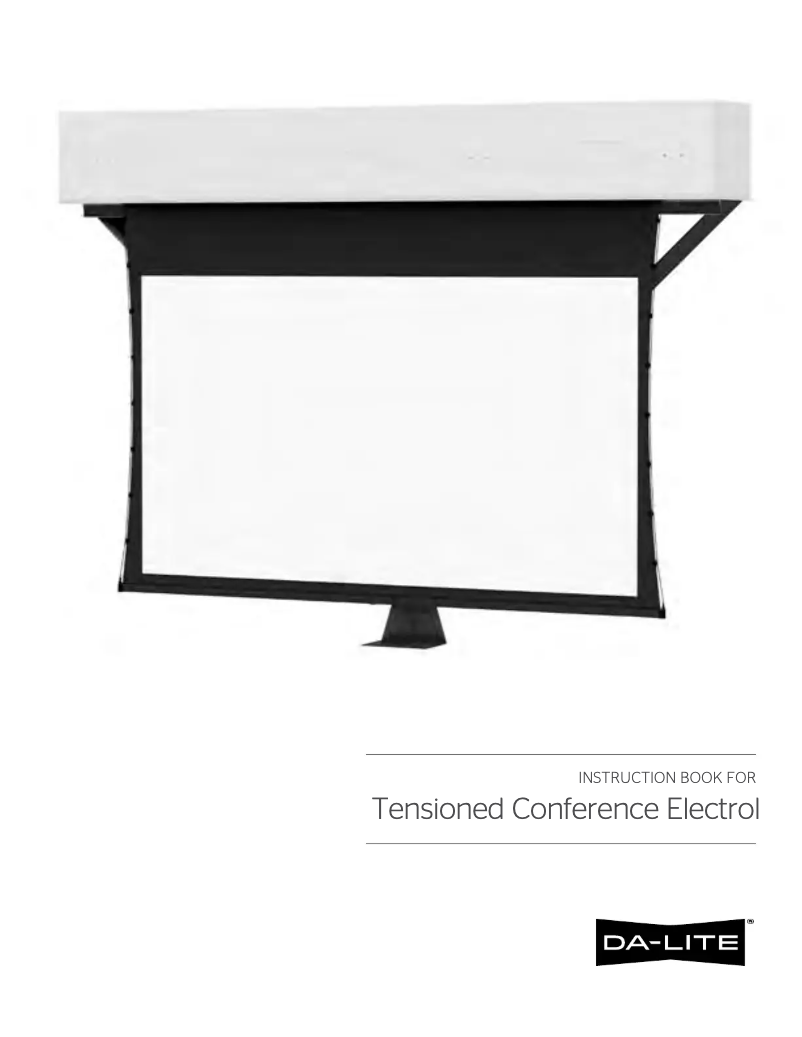 Page 1 of the manual User Manual Da-Lite Tensioned Conference Electrol