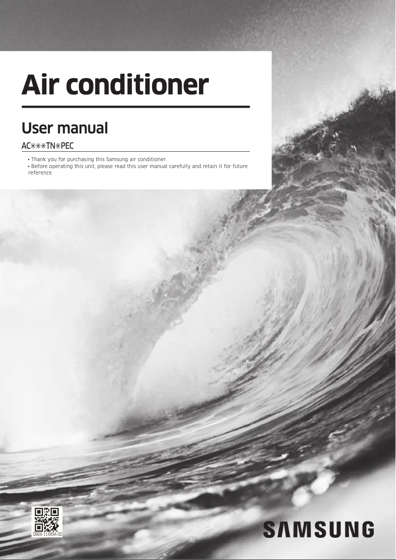 First page image of the manual for AC060TNHPEC