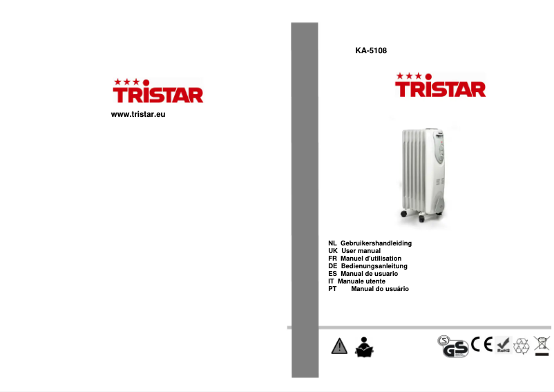 Page 1 of the manual User Manual TriStar KA-5108