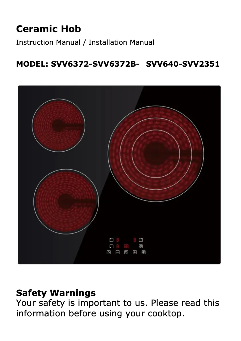 Page 1 of the manual User Manual SVAN SVV6372B