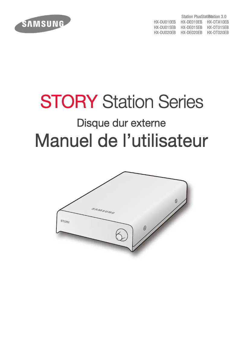 Page 1 of the manual User Manual Samsung HX-DU015EB