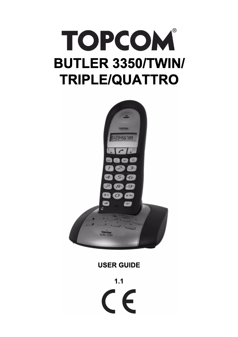 Page 1 of the manual User Manual Topcom Butler 3350